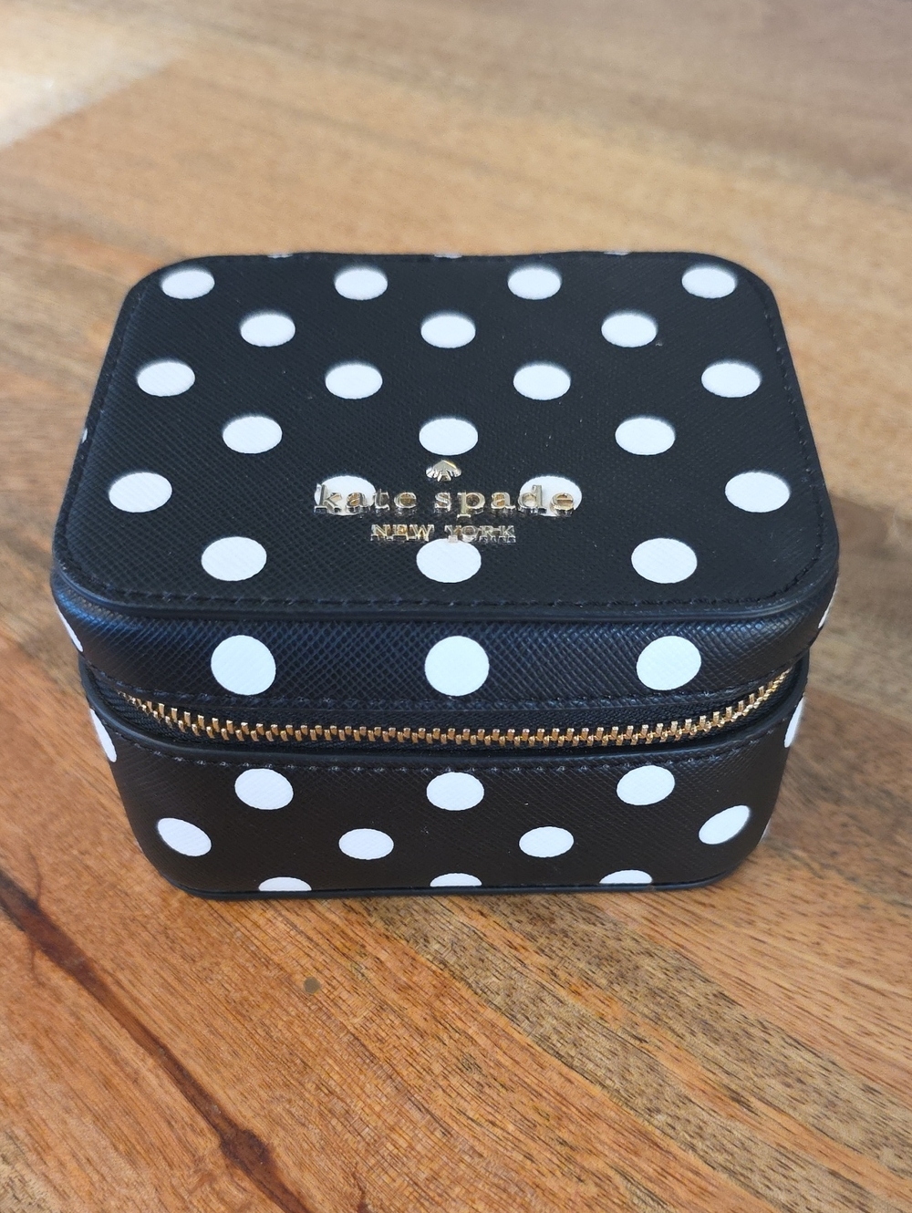 kate spade Black and White Polka Dot Jewelry Case